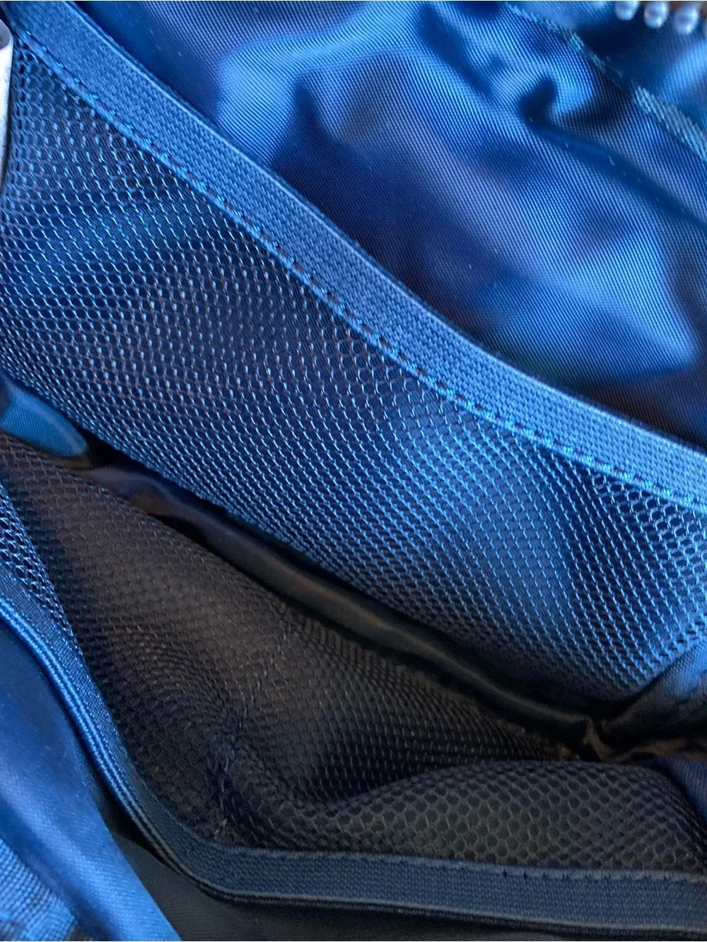 Quilted Puffer Crossbody Bag in Slate Blue